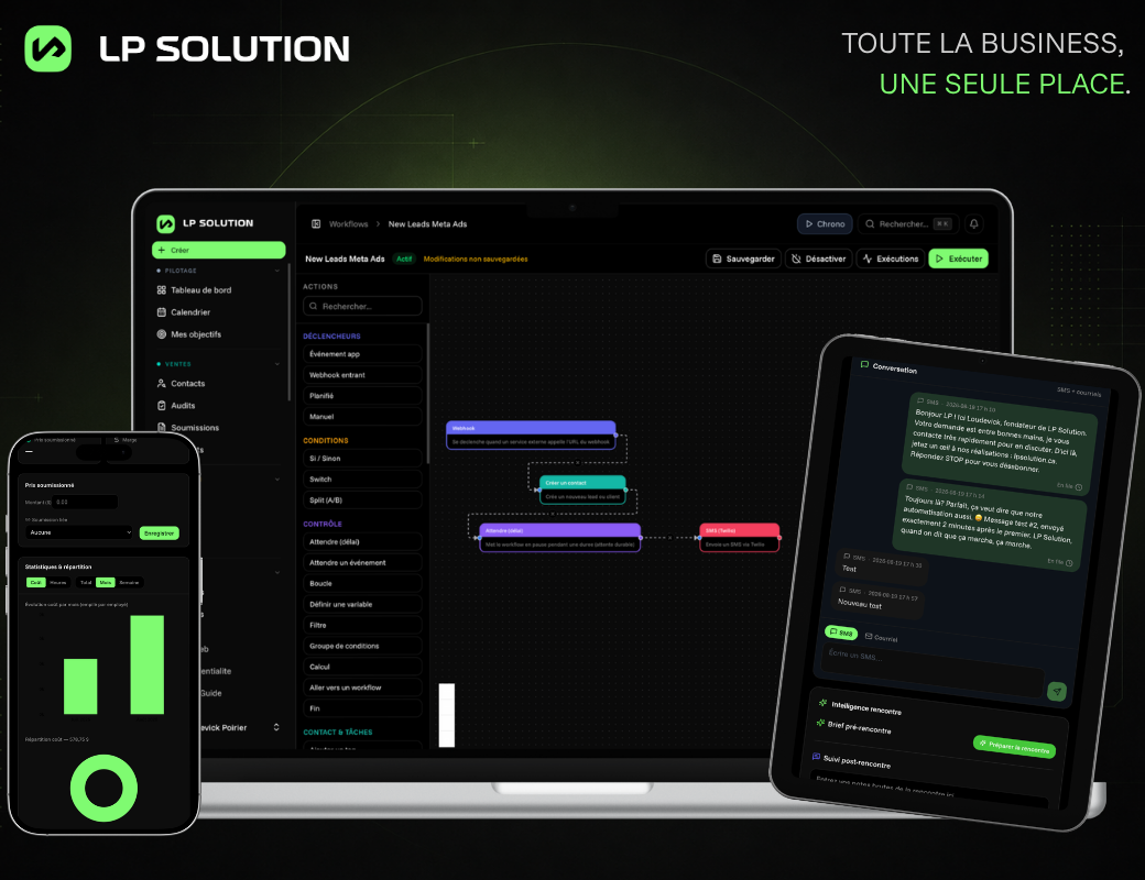 Aperçu du projet LP CRM
